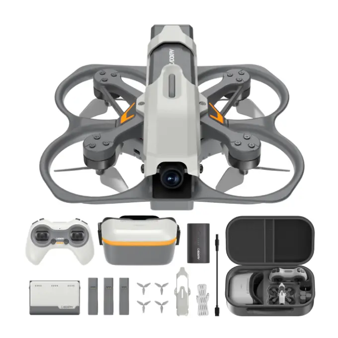 CADDXFPV Protos FPV Drone RTF Kit, Built-in Walksnail 6g VTX, 1080p/60fps HD Digital Video Transmission, 4.5" FPV Goggles Screen, 3-in-1 Charging Hub for 3 Batteries, Supports 3 Flight Modes, Perfect FPV Gift for Beginners & Freestyle Racing