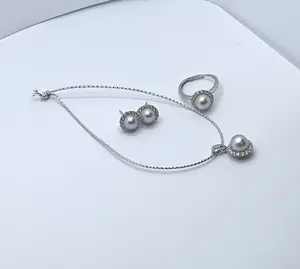 PEARLISM Seawater Pearl Akoya Madama Earring Ring Pendant S925