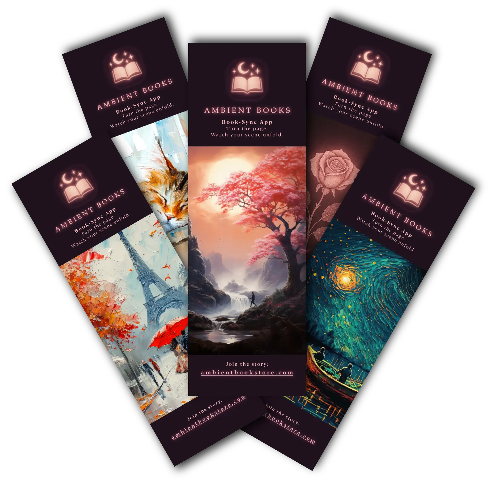 Glossy, Art-Inspired Bookmarks - Elegant Design - Ideal Gift for Book Lovers
