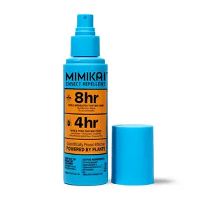 Mimikai Natural Mosquito & Tick Repellent Spray (DEET-Free) Travel Size | 8-Hour Mosquito Protection | Safe for Kids 2+ | Plant-Based Bug Spray