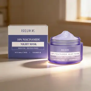 Niacinamide Moisturizing Sleep Mask (50g), Hydrating Tightening Skin, Oil Control, Adds Gloss, Nighttime Skincare, Face Care Mask