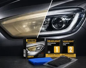 DOMEIU Headlight Restoration Fluid Oxidation Remover Lens Cleaner Headlight Coating Refurbisher Liquid Polishing Anti-Yellowing Remove Oxidation Restore Clarity for Car
