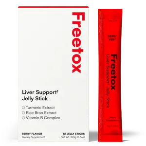 Freetox Liver Support Jelly Stick, Turmeric Extract and Vitamin B Complex for Immune Boost and Skin Hydration - Vegan Gluten-Free Cruelty-Free Fat-Free