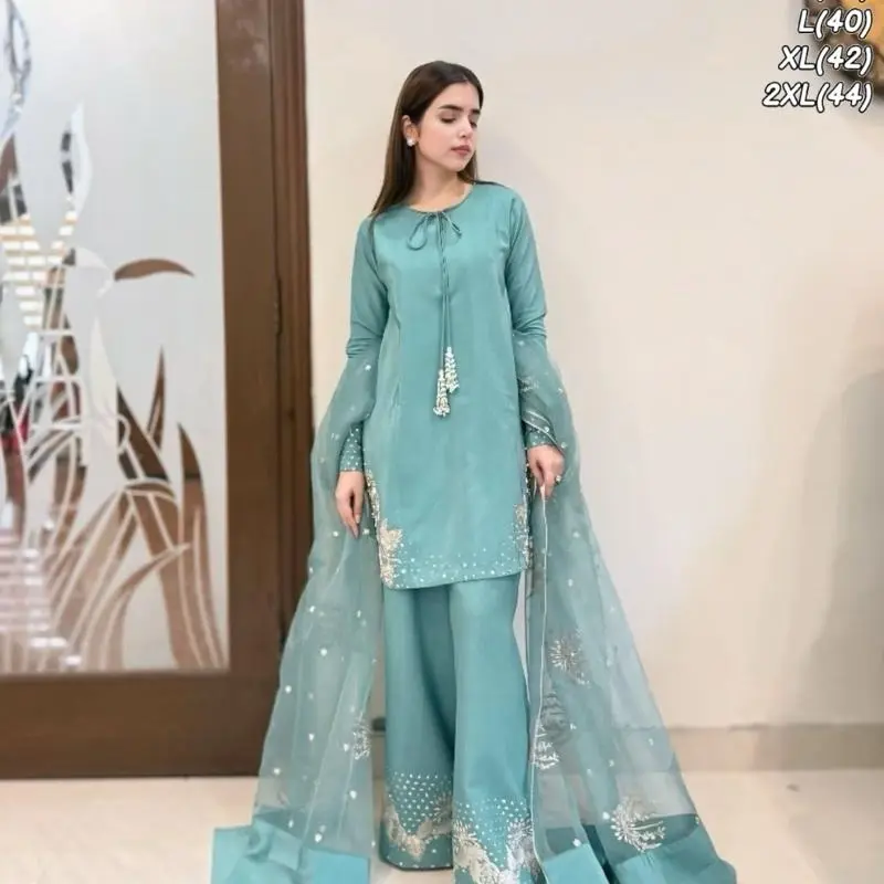 Simple and beautiful colors in Farsi salwar suits in 4 different no colors Formal Clothes Sets Fashion Set Fashion Style Sets