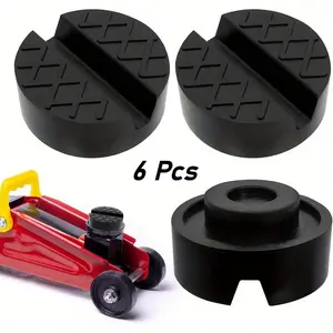 6pcs Universal Rubber Pad Set for Scissor Jacks/Stands/Car Lifts, Premium Safe Lifting Stability Car Accessory, Auto Lifting Protection Pads for Car Owners Mechanics.