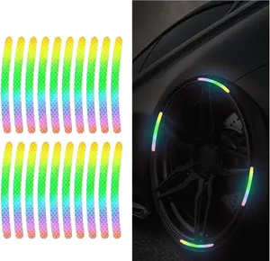 20 Pieces Reflective Stripe Car Wheel Stickers, Night Safety Car Wheel.