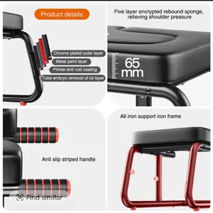 VEVOR Yoga Headstand Bench 300 lbs Capacity Inversion Chair with 65mm PU Pad & Wood Frame for Strength Balance Training Black