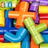50pcs Water-Pipe Design Building Block Set, STEM Educational Construction Toy for Kids, Gift for Halloween, Thanksgiving and Christmas, Stem Building Blocks, Building Blocks Sets, Creative Building Set, Building Block Kit