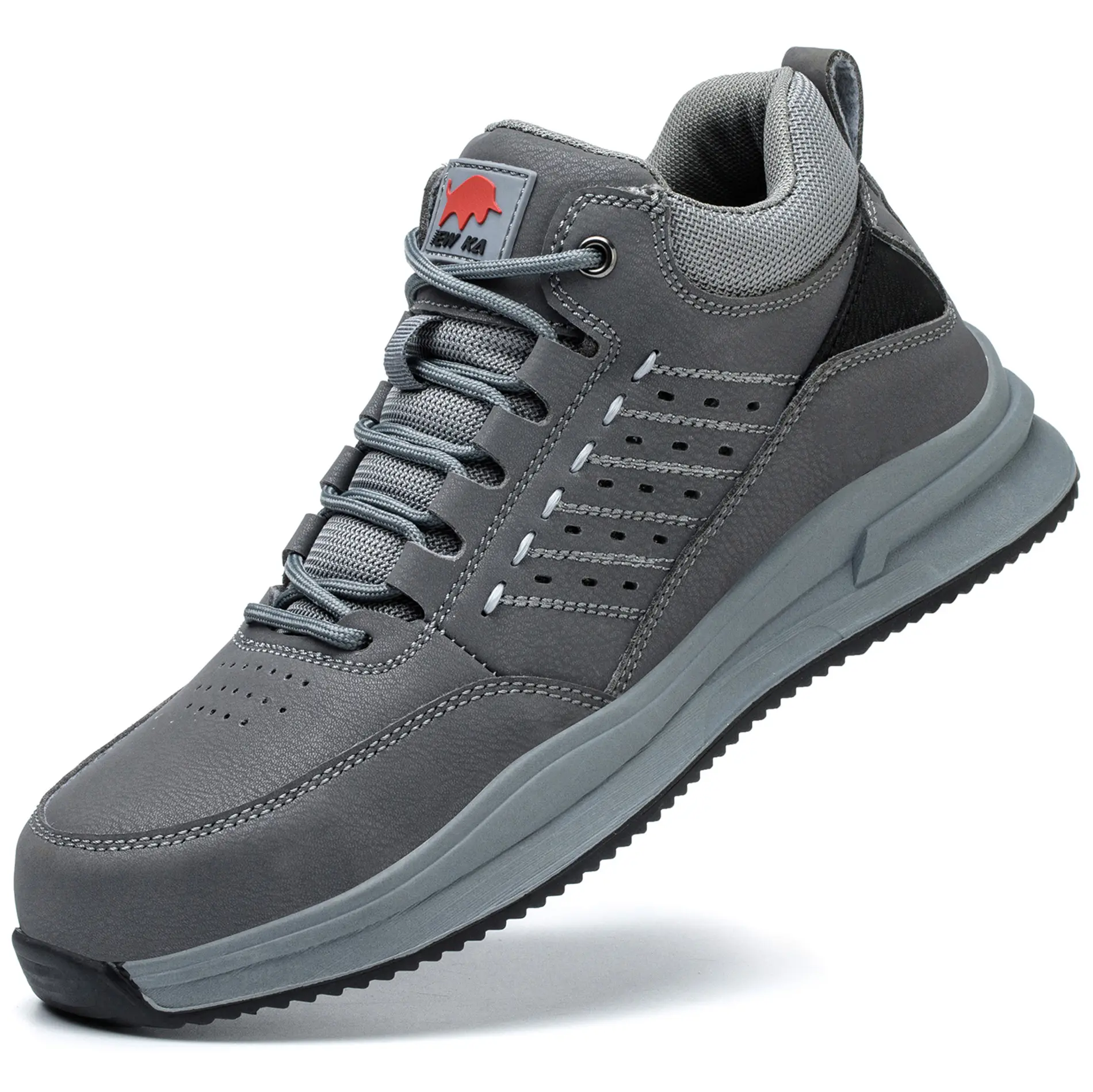 Composite Toe Safety Shoes for Men Women Lightweight Work Sneakers Leather Construction Work Shoes