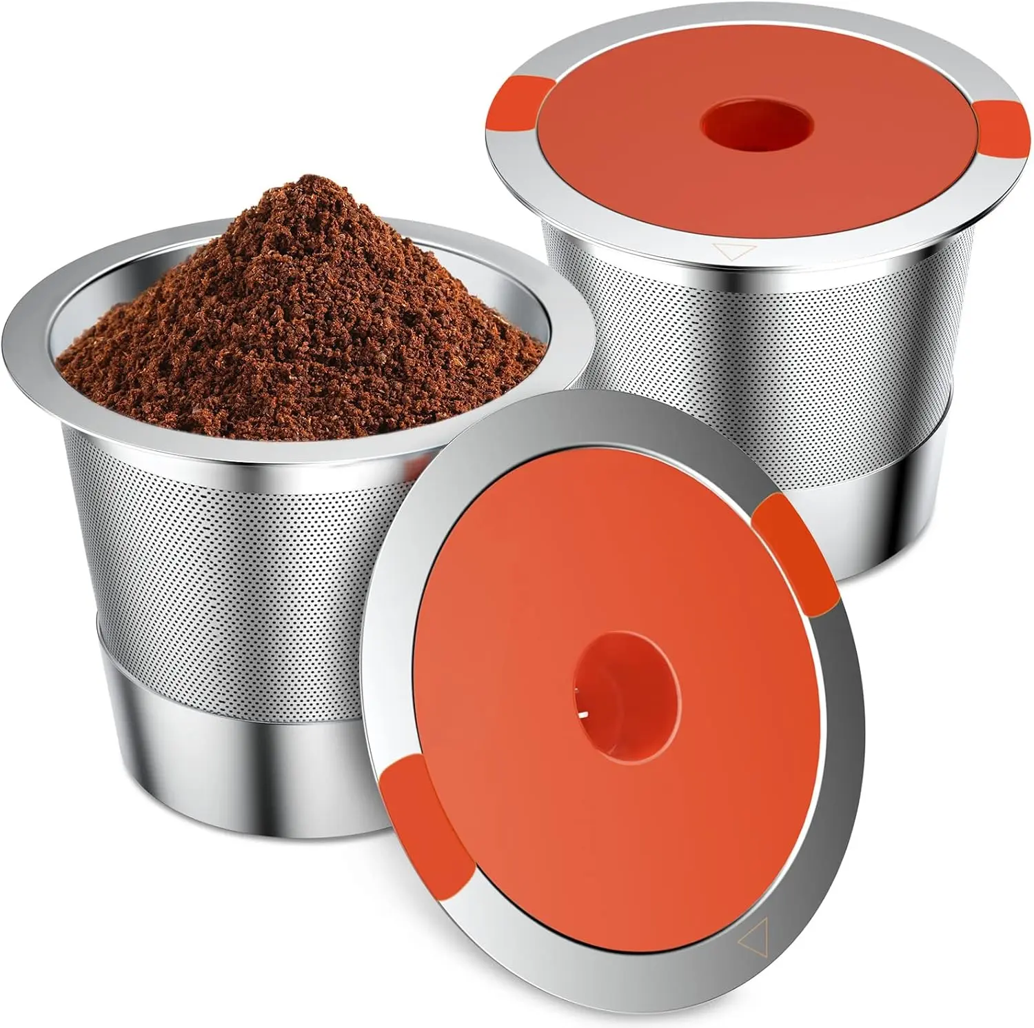 2 Pack Reusable K Cups for 1.0 & 2.0| Stainless Refillable K Cups- Reusable K Cups for Coffee Machine SUS 304‌ Non-BPA