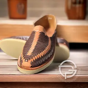 Tan Brown Manta - Huarache Mexicano | Leather Mexican Shoe Sahuayo Michoacan