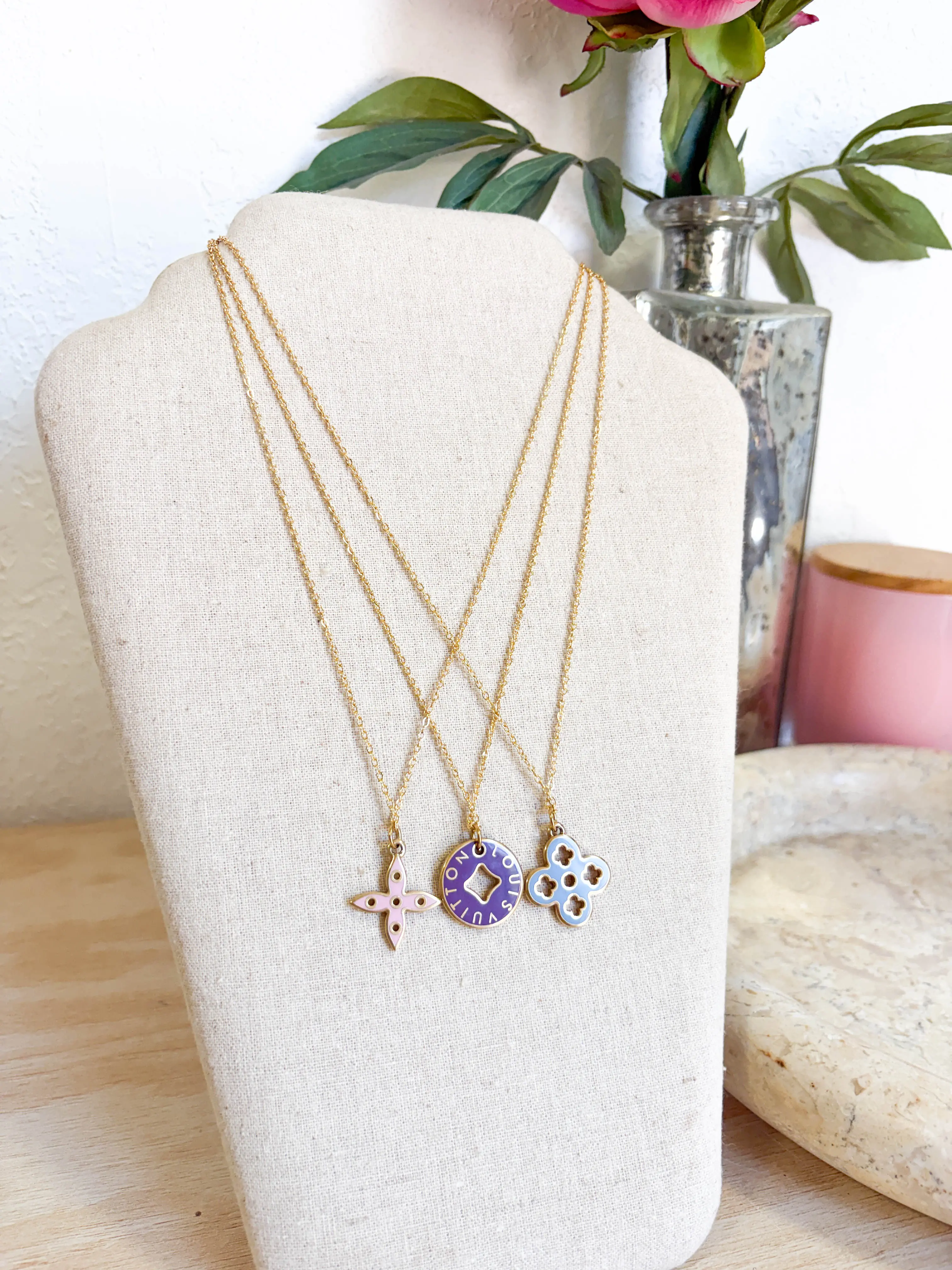 Pre-owned Upcycled Louis Vuitton Reversible Charm Necklaces *Final Sale*