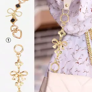 Women's Bag Extension Chain, Bowknot Pattern, Wallet Shoulder Strap Extender, Handbag Crossbody Decoration, Couple Gift, Travel Essential, Versatile Accessory
