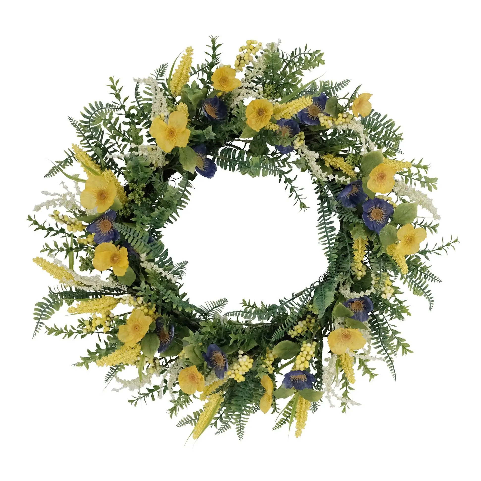 Puleo International 30" Poppy Floral Spring Wreath