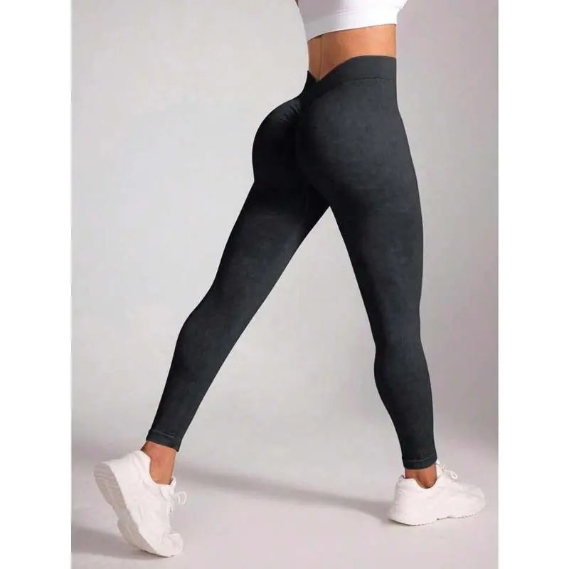 Trackpants Fleece Washed V-Waist Seamless Yoga Pants Peach Hip Fitness Women's Sports Long Pants Trackpants Fleece Washed V-Waist Seamless Yoga Pants Peach Hip Fitness Women's Sports Long Pants