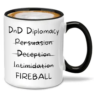 Dnd Skill to Fireball Coffee Mug, Essential Gaming Cup for Rpg Fans, Perfect Gift for Birthdays & Game Nights, Unique Design