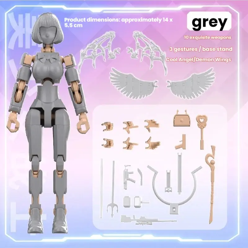 Magical Girl Gray + Wings + Stand