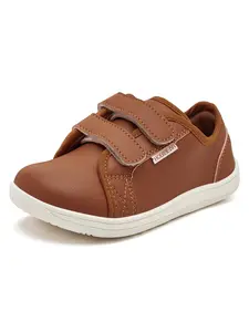 HOBIBEAR Children's leather waterproof new casual sports wide toe shoes, Velcro comfortable barefoot canvas Low Top Shoes, one foot stepping baby lightweight walking shoes, Kids Shoes