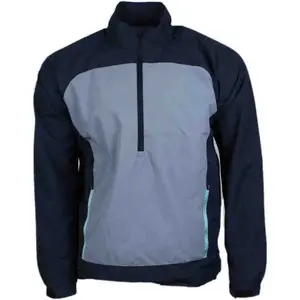 PAGE and TUTTLE Mens Colorblock Half-Zip Windbreaker Casual Outerwear Casual - Blue