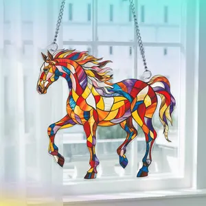 Acrylic Horse Suncatcher: Elegant Window Decor, Gift for Horse Lover