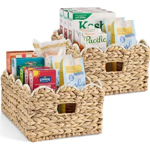 Best Choice Products 16x12 Scalloped Shelf Baskets, Woven Storage Bins, 2 Pack Best Choice Products 16x12 Scalloped Shelf Baskets, Woven Storage Bins, 2 Pack