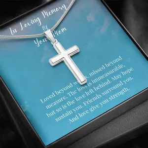 Cross Necklace, In Loving Memory Of Your Mom, Memorial Gifts For Loss Of A Mother Gift, Mother Condolence Gift Gift, Remembrance
