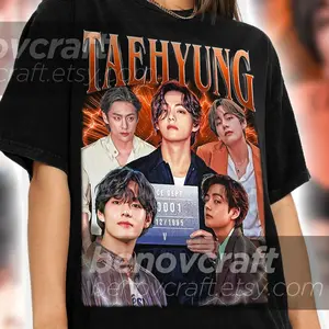 Youth & Adult Taehyung Retro 90s Bootleg T-shir, KPOP V Shirt