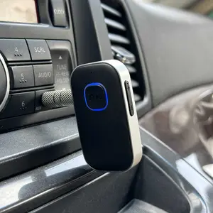 Bluetooth-Compatible Audio Receiver and Wireless FM Transmitter, AUX Input Sound Adapter for Car