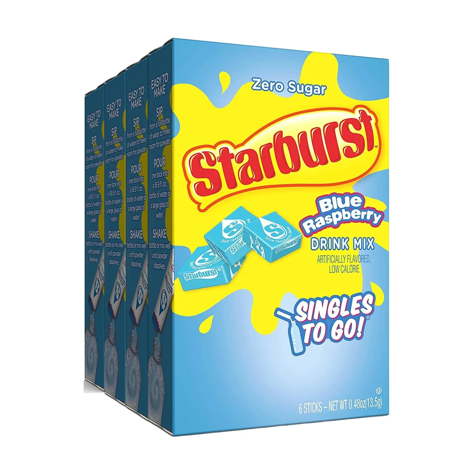 Starburst Blue Raspberry Singles To Go Drink Mix, 0.59 OZ, 6 CT