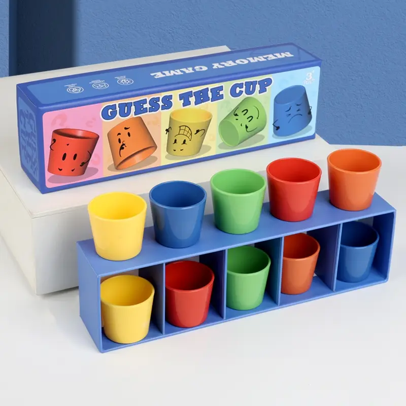 Colorful Cup Sorting Game Set for Kids, Stacking Cups, Fun Memory & Logic Challenge, Double Player Blind Guessing Game, Christmas Gift Idea, Stacking Games