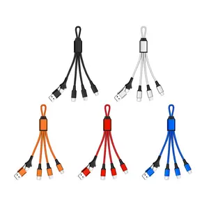 Keychain Mini Multi Charging Cable 15CM Short USB To Type C Fast Data Sync Cord For Mobile Phone And Portable Power Bank Daily Outdoor Carry