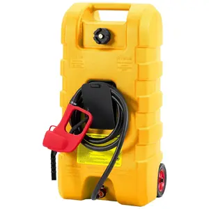 [FLASH SALE] Garvee Upgraded 16 Gallon Gas Tank, Heavy-Duty Fuel Can with Manual Transfer Pump, 10FT Hose, and Casters, Leak-Proof Portable Gas Container for Lawn Mowers, Tractors, Boats, and Snow Blowers