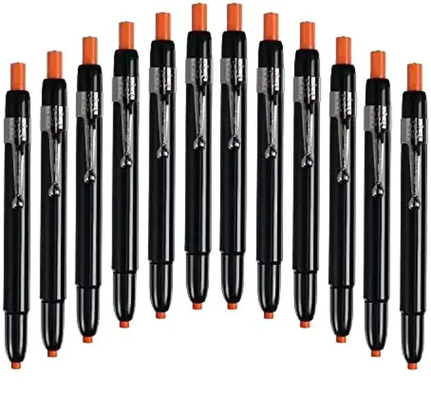 Listo 1620 - Box of 12 - China Markers/Grease Pencils/China Marking/Pencils/Wax Pencils - Made in USA (Orange)