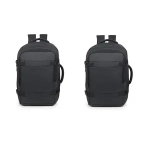 45 Ltrs Expandable Travel Laptop Backpack-BLACK Pack of 2