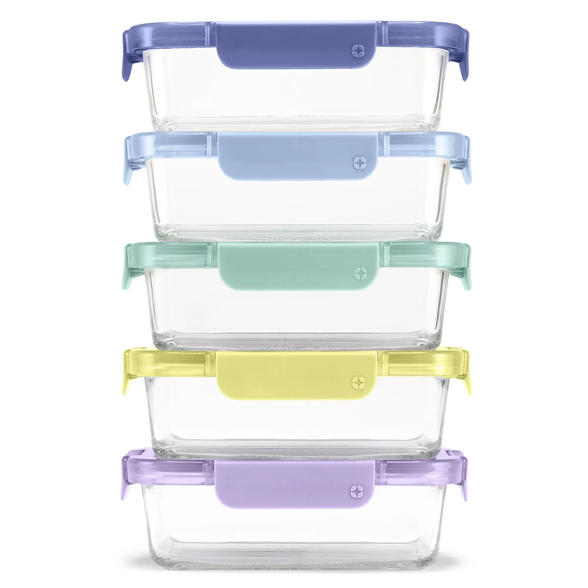 Ello Color Lock® Glass Food Storage, 3.4 Cup Set of 5 Ello Color Lock® Glass Food Storage, 3.4 Cup Set of 5