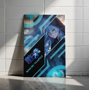 Rimuru Tempest Anime Poster – That Time I Got Reincarnated as a Slime Graphic Wall Art, Blue Aesthetic Manga Print, Otaku Room Decor, Gift for Anime Fans
