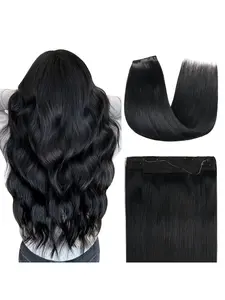 Human Hair Extensions Wire Hair Bleach Blonde 18 Inch Hairpiece Straight Hair Extensions Human Hair Extensions 100g Wire Hair Extensions