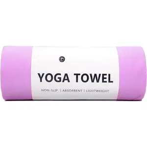 Hot Yoga Towel Non Slip Yoga Mat Towel Non-Slip  Absorbent Microfiber Towel for Hot Yoga, Pilates and Workout 72" x 26.5", Purple