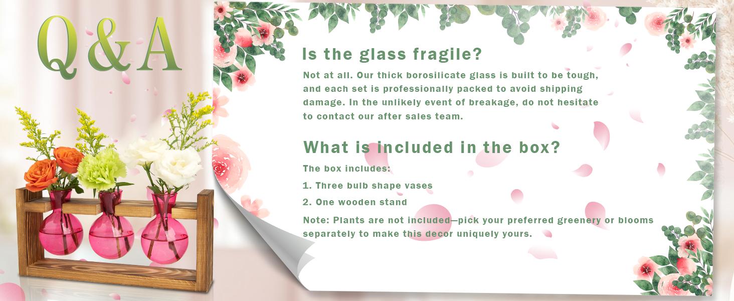 XXXFLOWER Colored Glass Plant Propagation Station 3 Bulb Desktop Flower Vase Stand Gift for Women Elegant Glass Material for Plant Lovers