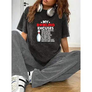 Bowling Fun Tee – Washed Cotton Unisex Shirt Featuring Bowling Excuses