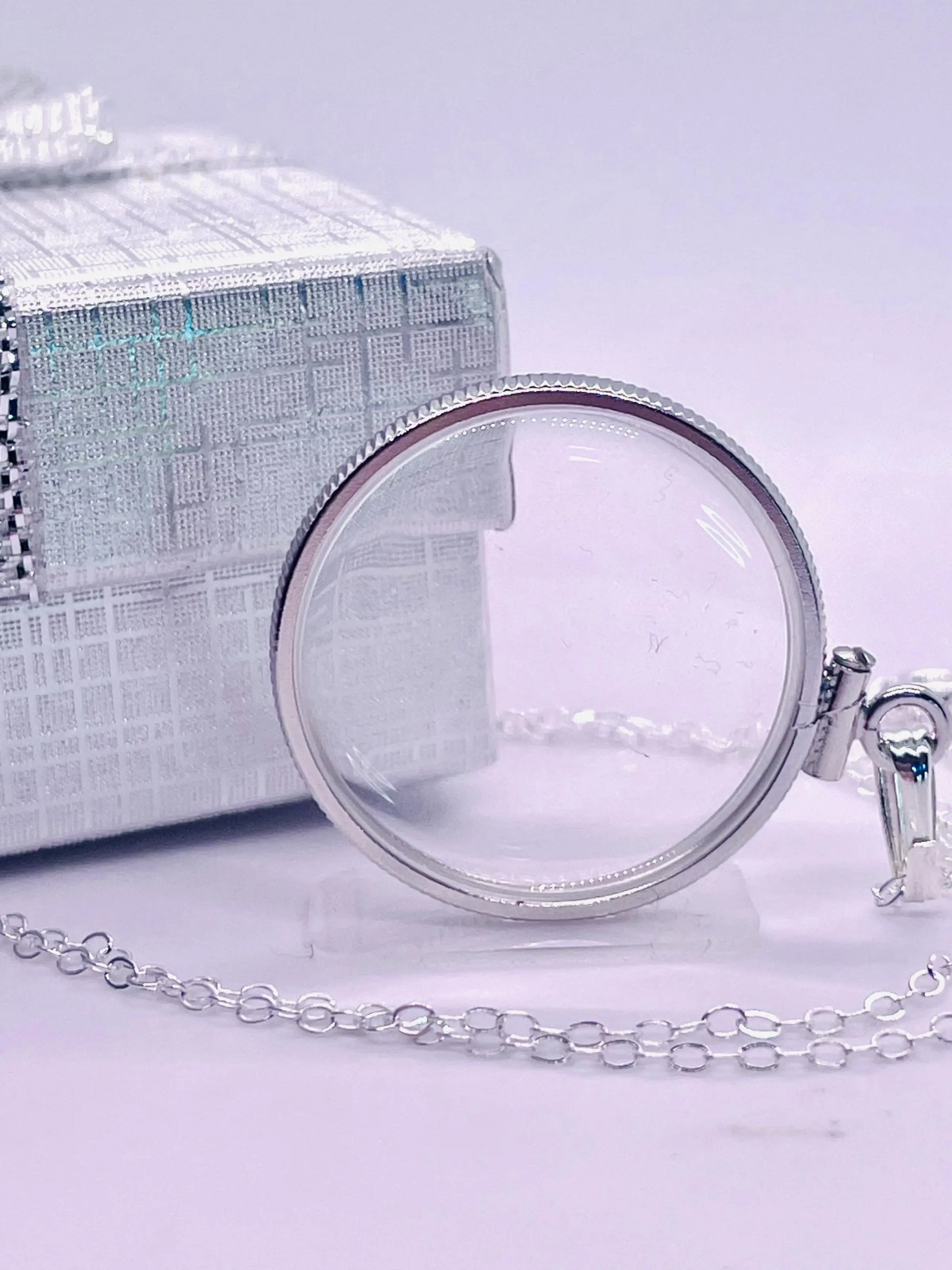 Empty 25mm sterling silver locket | free small screwdriver included!
