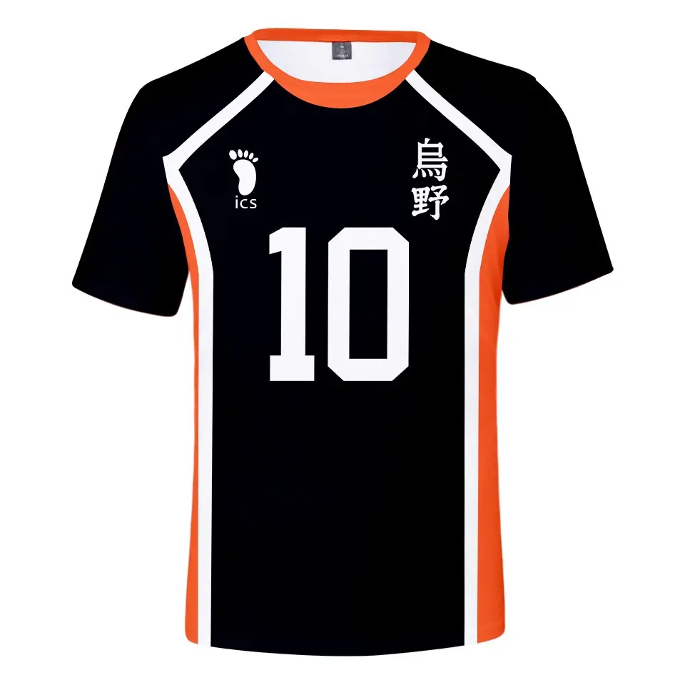 2026 Newest Haikyuu Anime Coaplay Karasuno Hinata Costume Men's Women's T-Shirt Short Sleeve Jersey Shirt Sport Tee Casual Shortsleeve Tshirt Top