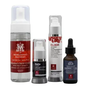 Paracress Flower Expression Lines and Wrinkles Smoothing Skincare Set for Comfort and Skin Repair Serum Aloe Hyaluronic Chamomile Cleanser Gentle Foaming Facial Cream Blend