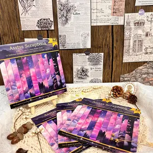Pink Clouds Pattern Scrapbooking Paper, 12 Sheets DIY Scrapbooking & Stamping Paper, Multipurpose Decorative Paper for Scrapbooking & Journal Making