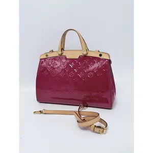 Pre-owned Louis Vuitton Leather Shoulder Bags Rose Indien Monogram Vernis Brea MM 2 Way Bag Handle Shoulder Handbag JA473LV