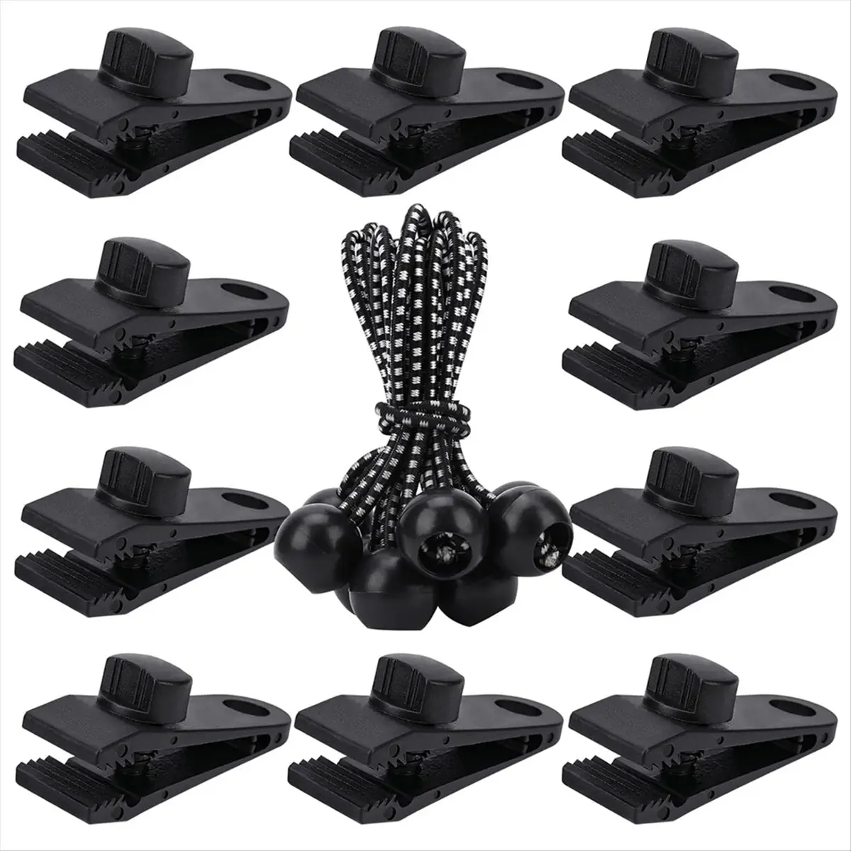 Tarp Clips Heavy Duty Lock Grip,20Pack Tarp Clamps,Shade Cloth Clips Fasteners,Pool Awning Cover Bungee Cords Clips