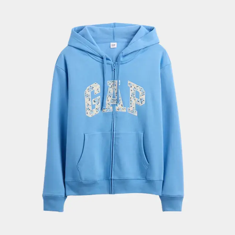 GAP Women's Relaxed Logo Zip Hoodie - Soft Fleece, Casual Everyday Wear, Comfortable Women's Top