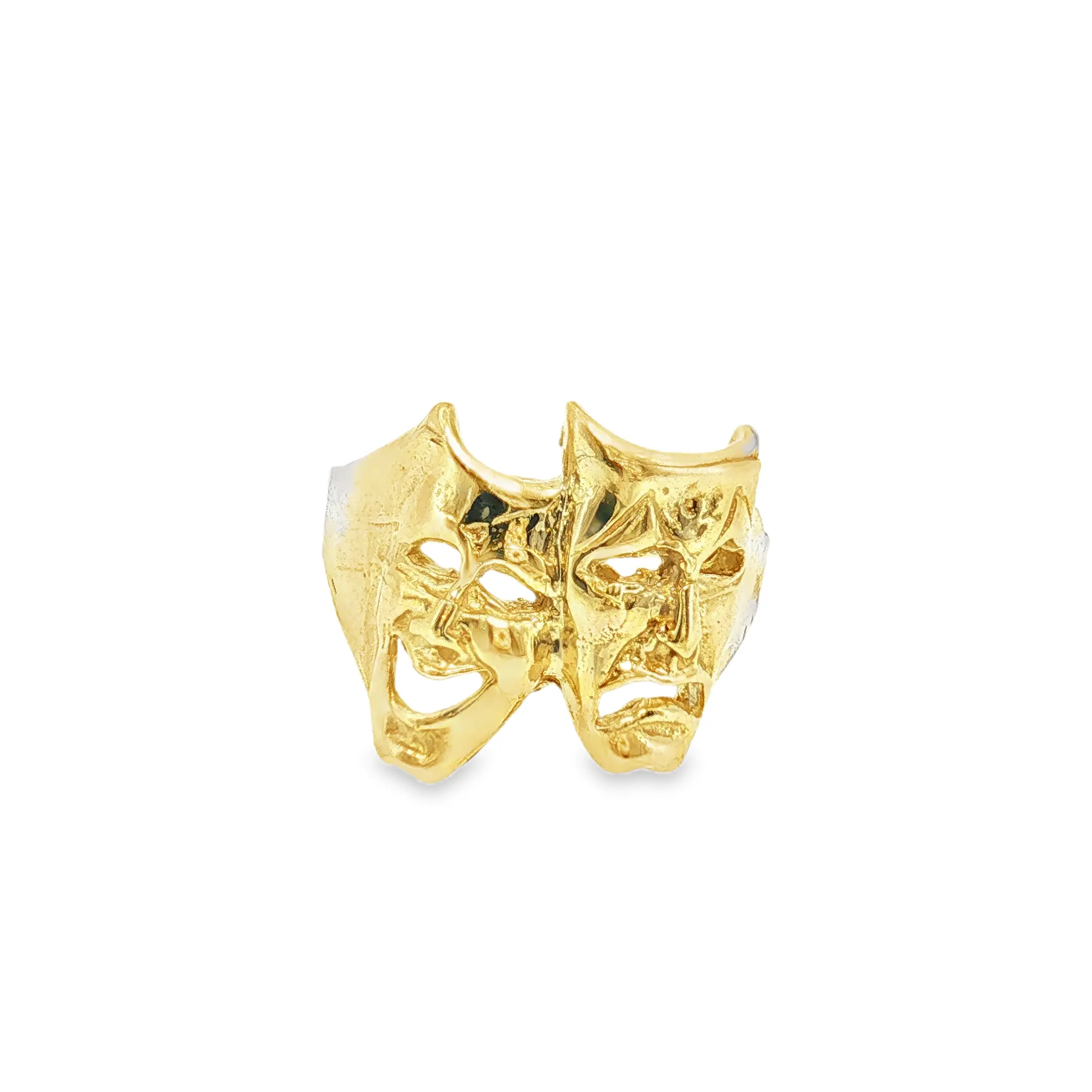 10K smaile now Cry Later Ring solid gold