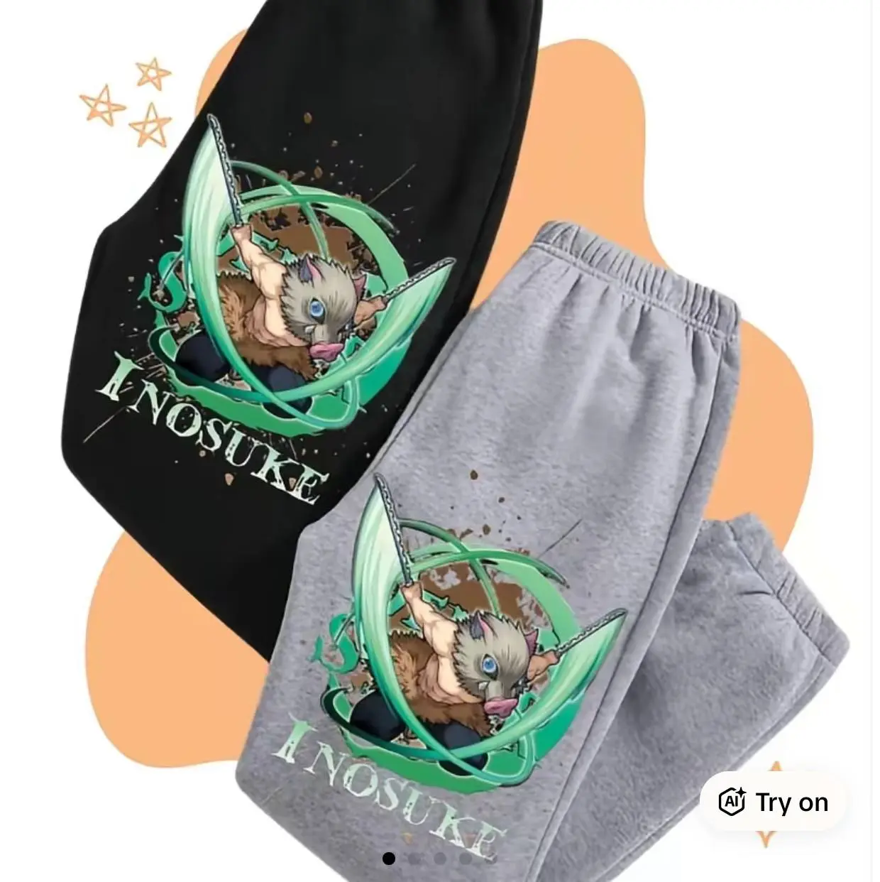 #Inosukkkke Sweatpants Demon Slayer Anime Sweatpants Unisex Graphic Trendy Streetwear for Men and Women
