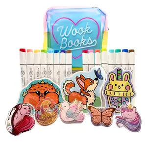 All That and a Bag of Clips Alcohol Marker Bundle, Coloring Kit, Page Clips, Sticker Pack & Storage Bag by Wook Books